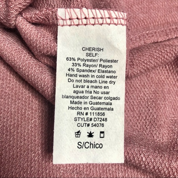 French Terry Long Balloon Sleeves Tunic Mini Dress - Picture 8 of 8